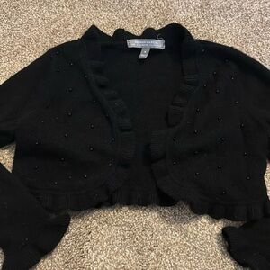 Girls’ Neiman Marcus Beaded Cashmere Cardigan, Size 5
